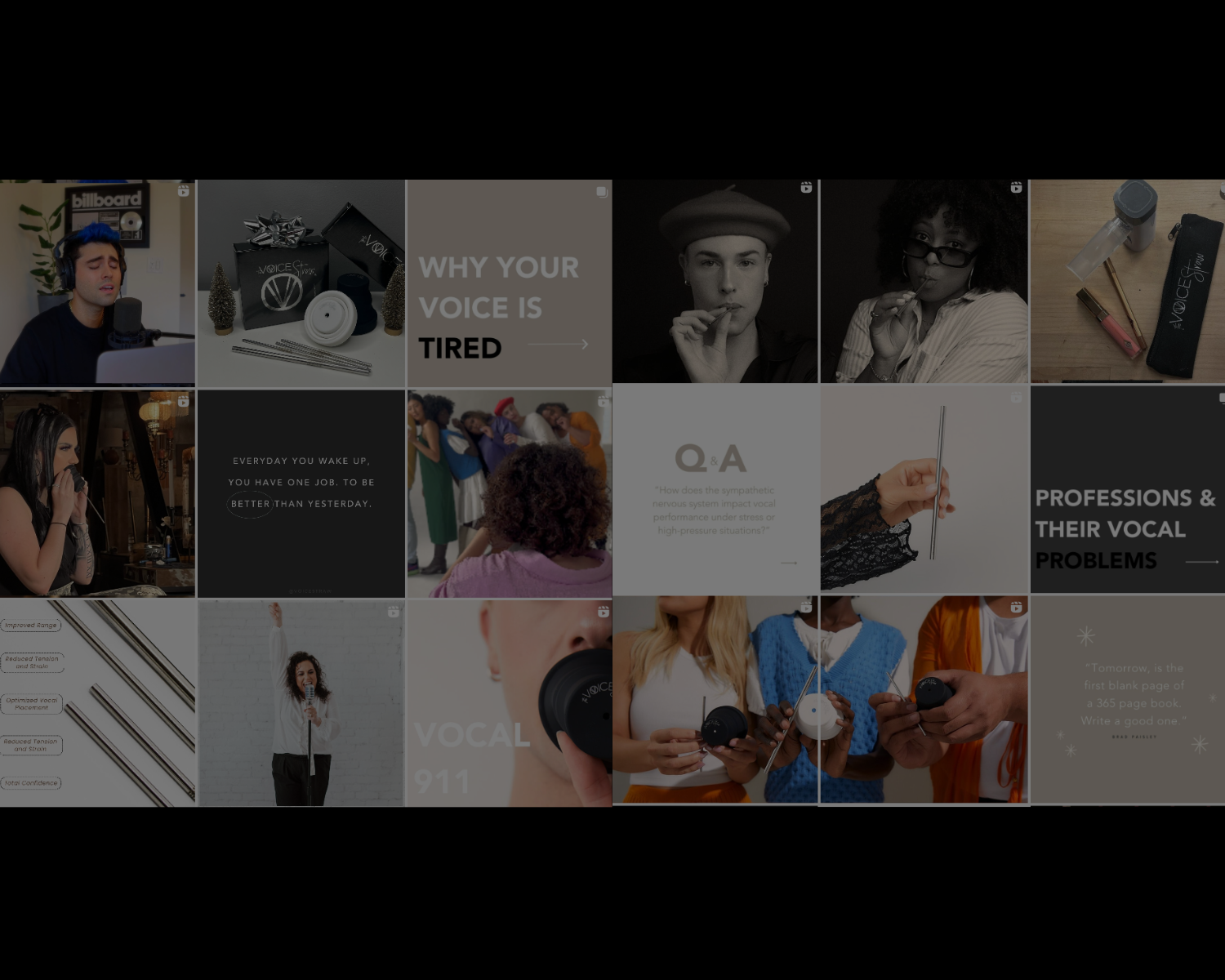 voice straw instagram wall
